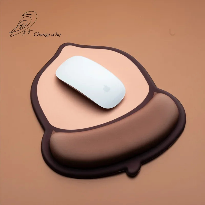 Wrist Rest Gel - แผ่นรองเมาส์สำนักงานรูปทรงลูกโอ๊ก 1 ชิ้น พร้อมเจลรองข้อมือ แผ่นรองเมาส์สำหรับเล่นเกมตามหลักสรีรศาสตร์ ที่รองข้อมือ