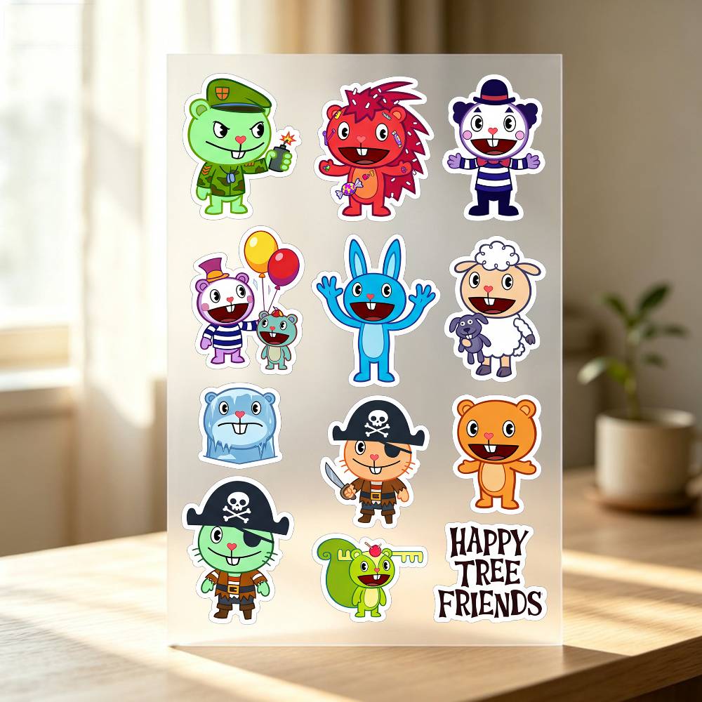 Laptop Accessories Wallpaper - แฮปปี้ ที-ทรี ฟ-รีนด์สสติ๊กเกอร์ติดตัวถังรถยนต์ กระจก รถจักรยานยนต์ แล็ปท็อป