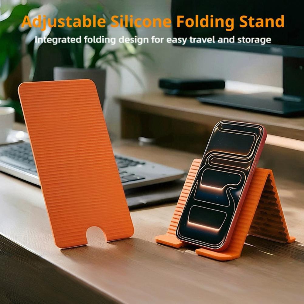 Laptop Extra Accessories - ที่วางโทรศัพท์ซิลิโคนแบบพับได้สำหรับไอโฟน ไอแพดแล็ปท็อปแท็บเล็ตแบบพกพาปรับได้หลายมุมขาตั้งเดสก์ท็อปโฮมออฟฟิศ