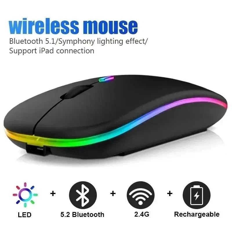 Laptop External Accessories - เมาส์ไร้สาย บลูทูธ โหมดคู่ จับถนัดมือ ควบคุมคอมพิวเตอร์ได้ทุกวัน สำหรับอุปกรณ์บลูทูธ
