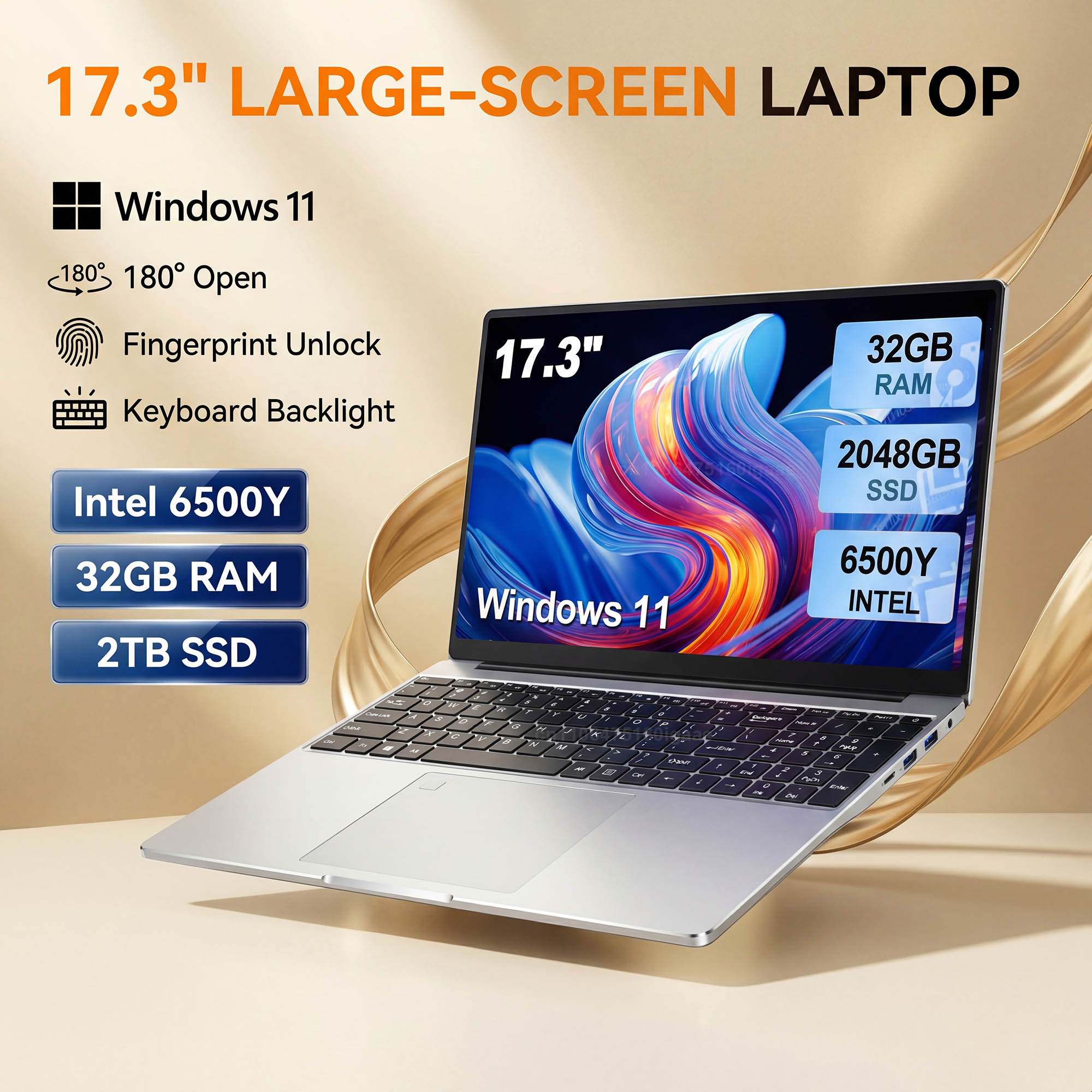 Laptop Extra Accessories - HOT แล็ปท็อปหน้าจอขนาดใหญ่ 17.3 นิ้ว Intel 6500Y