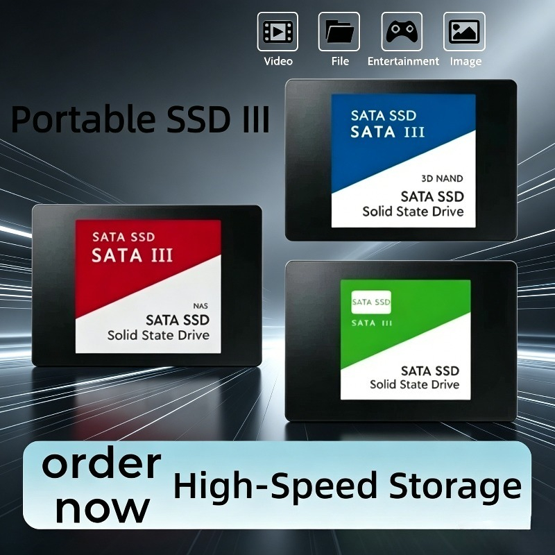 Laptop External Accessories - สำหรับแล็ปท็อป 500GB SSD ฮาร์ดดิสก์ภายนอกสำหรับฮาร์ดไดรฟ์ภายในอินเทอร์เฟซ Sata3 แบบพกพาไดรฟ์โซลิดสเตทความเร็วสูง