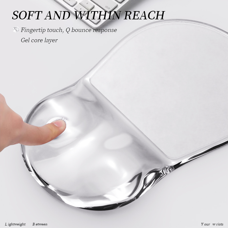 Wrist Rest Gel - บรรเทาอาการปวดข้อมือเจลแผ่นรองเมาส์,แผ่นรองเมาส์ตามหลักสรีรศาสตร์สายรัดข้อมือ,แผ่นรองเมาส์ที่สะดวกสบายส่วนที่เหลือข้อมือ,สํานักงาน,แล็ปท็อป,คอมพิวเตอร์,
