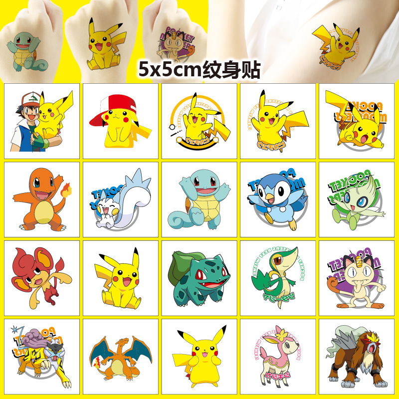 Laptop Accessories All - 5*5 ซม.20pcs Pokemon Pikachu Tattoo สติกเกอร์เด็กสติกเกอร์รางวัลน่ารัก