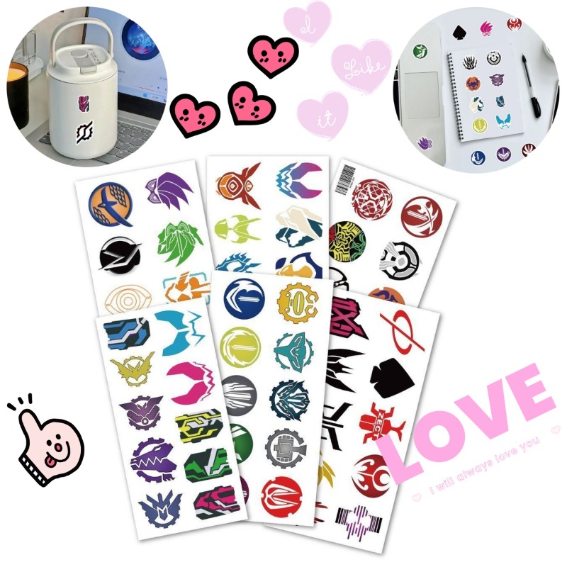 Laptop Accessories Decoration - 60 แผ่นสติกเกอร์โลโก้คาเมนไรเดอร์สติ๊กเกอร์สร้างสรรค์กันน้ำสำหรับแล็ปท็อปโทรศัพท์กระเป๋าเดินทางสมุดภาพสมุดบันทึกตกแต่ง