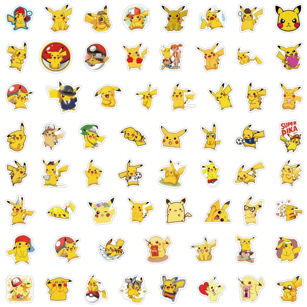 ชุดสติกเกอร์โปเกมอนลายการ์ตูนพ - Laptop Accessories Toys บทวิจารณ์และราคา