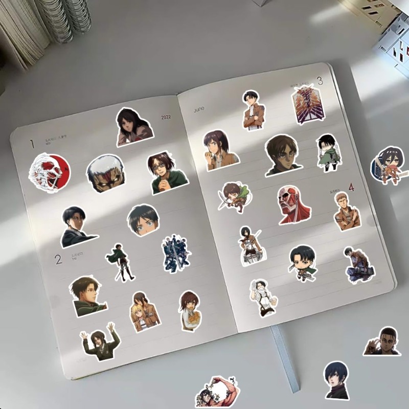 60 ชิ้นสติกเกอร์อนิเมะ Attack  - Laptop Accessories All บทวิจารณ์และราคา
