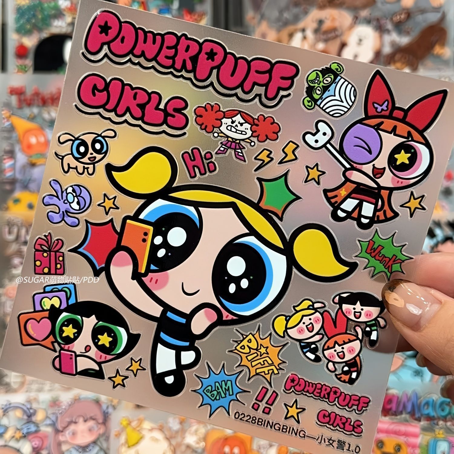 สติกเกอร์ตัวการ์ตูนพาวเวอร์พัฟ - Laptop Accessories Toys บทวิจารณ์และราคา