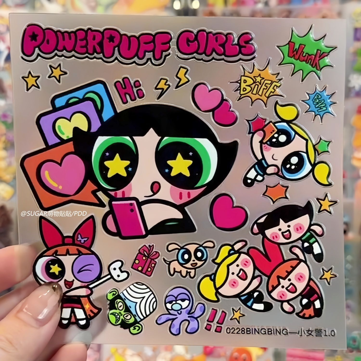 สติกเกอร์ตัวการ์ตูนพาวเวอร์พัฟ - Laptop Accessories Toys บทวิจารณ์และราคา