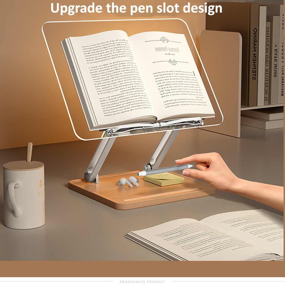 แท่นอ่านหนังสือไม้พร้อมไฟอะคริ - Laptop Extra Accessories บทวิจารณ์และราคา