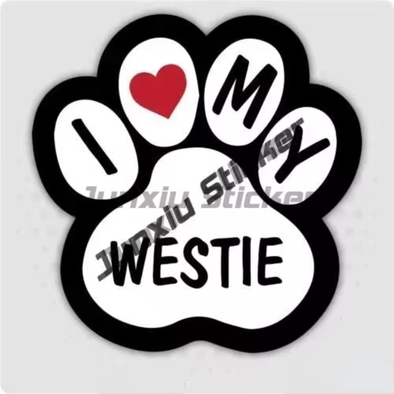 Westie สติกเกอร์ I Love My Wes - Laptop Accessories Brand บทวิจารณ์และราคา