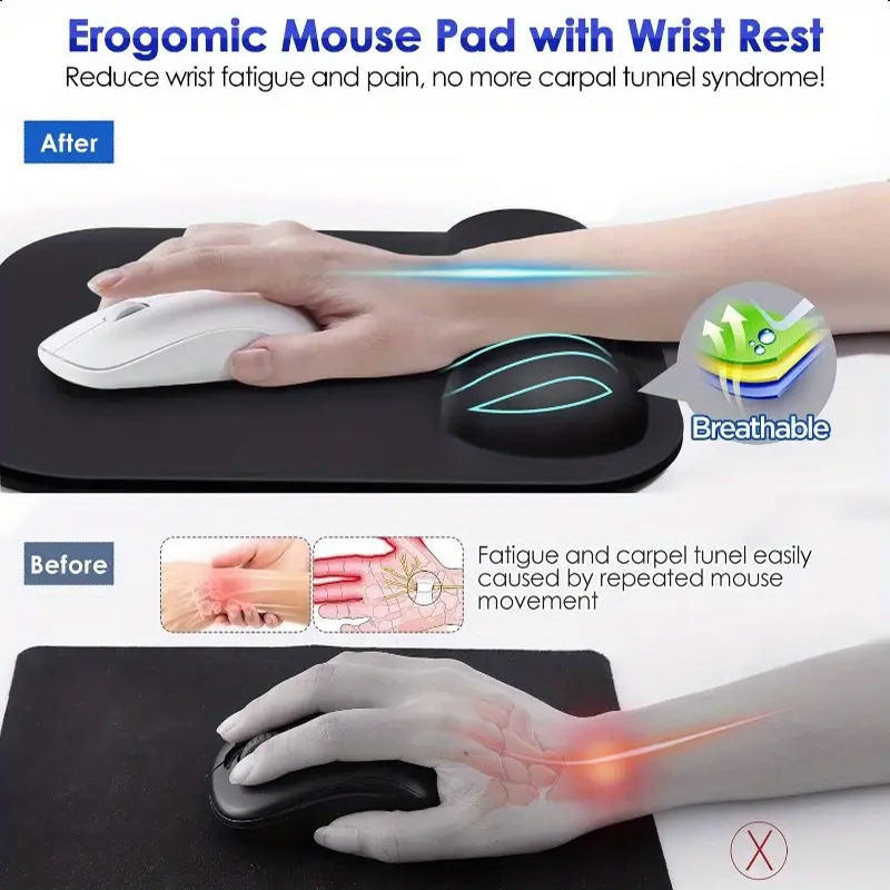 แผ่นรองเมาส์ตามหลักสรีรศาสตร์พ - Wrist Rest Gel บทวิจารณ์และราคา